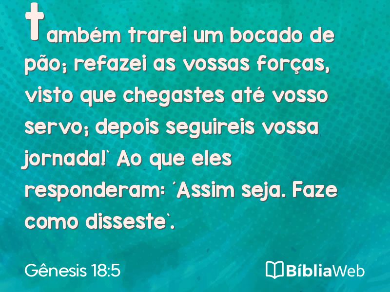 Gênesis 18:5 em imagem para compartilhar