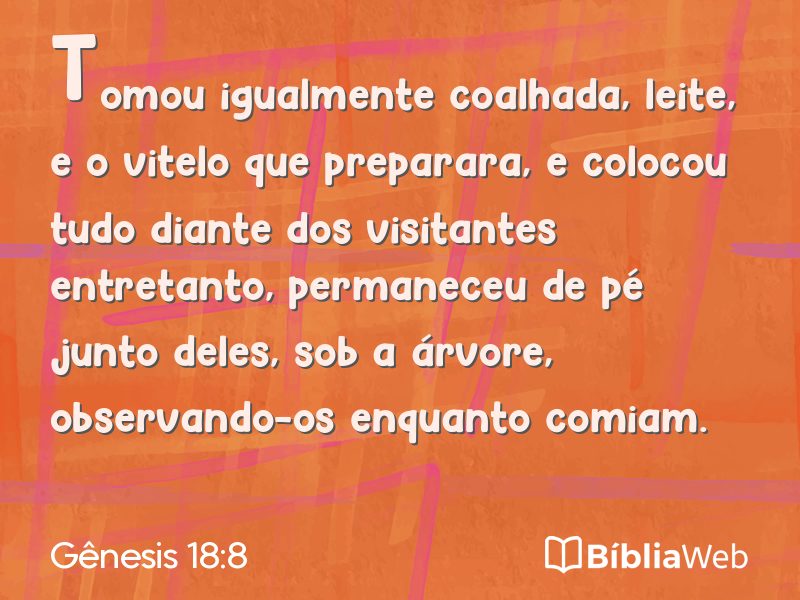 Gênesis 18:8 em imagem para compartilhar