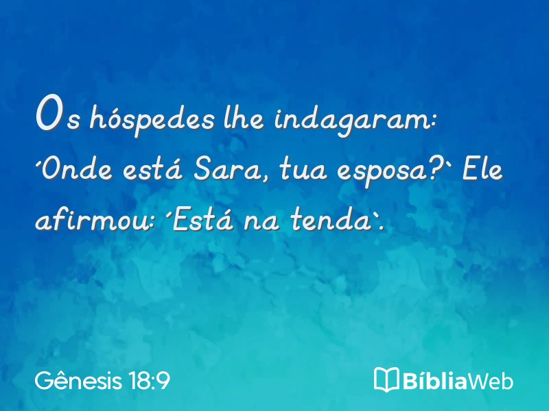 Gênesis 18:9 em imagem para compartilhar