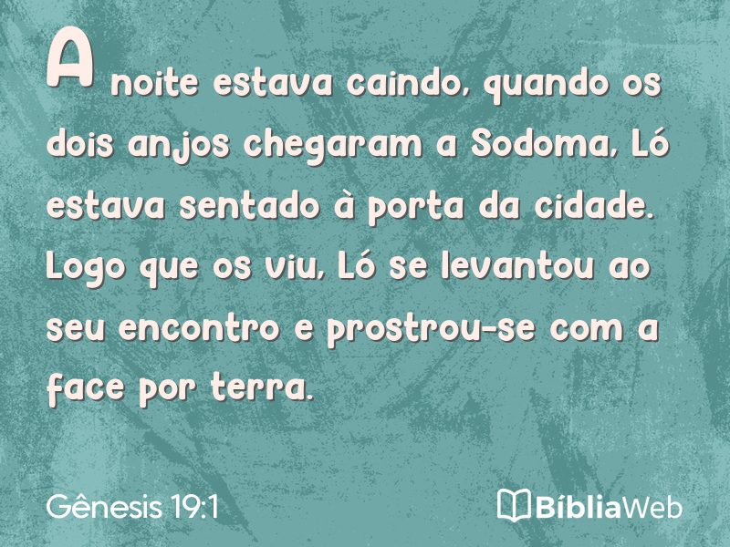 Gênesis 19:1 em imagem para compartilhar