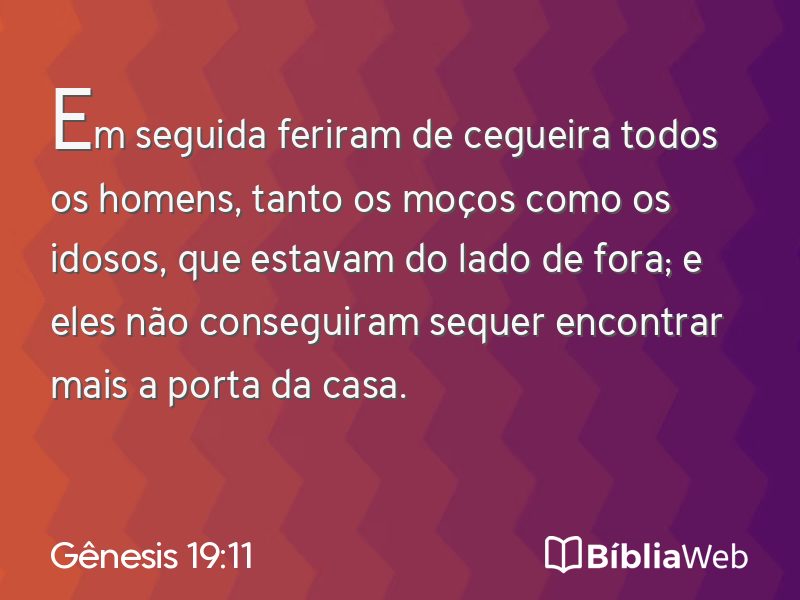 Gênesis 19:11 em imagem para compartilhar
