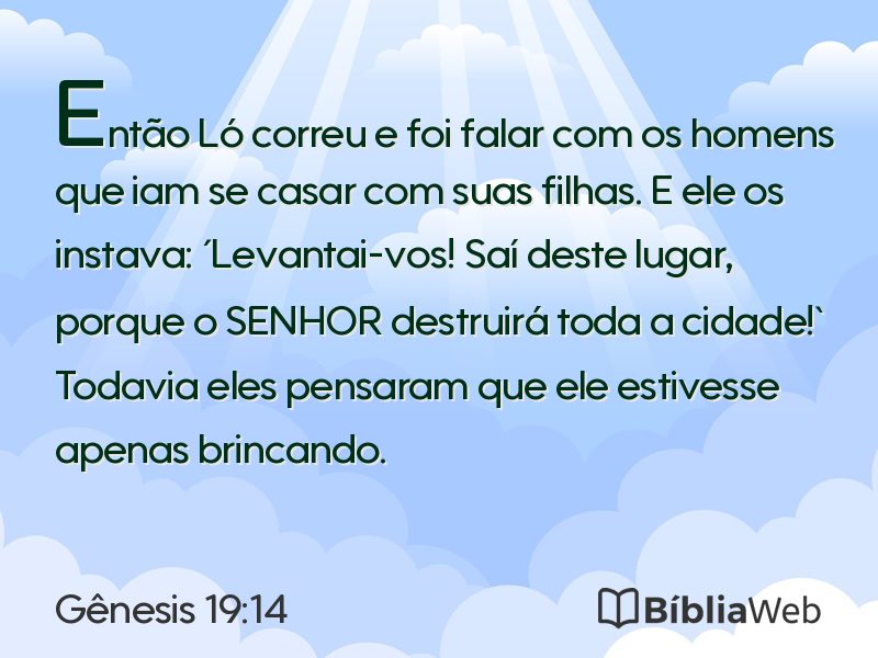 Gênesis 19:14 em imagem para compartilhar