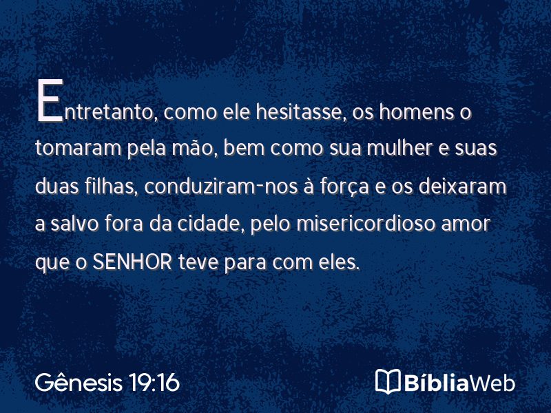 Gênesis 19:16 em imagem para compartilhar