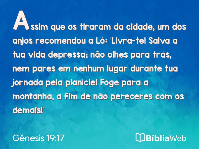 Gênesis 19:17 em imagem para compartilhar