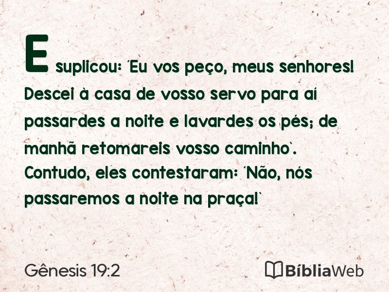 Gênesis 19:2 em imagem para compartilhar