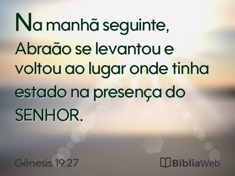 Gênesis 19:27 em imagem para compartilhar