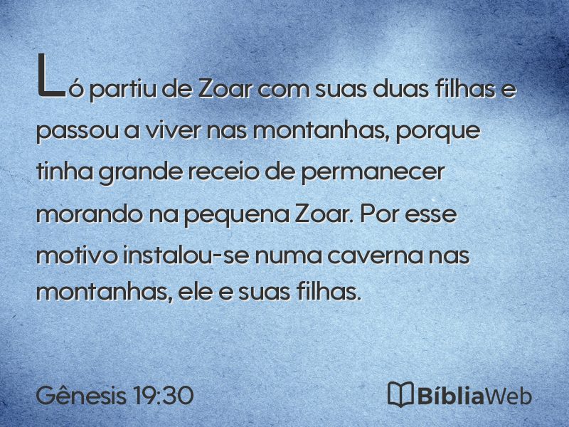 Gênesis 19:30 em imagem para compartilhar