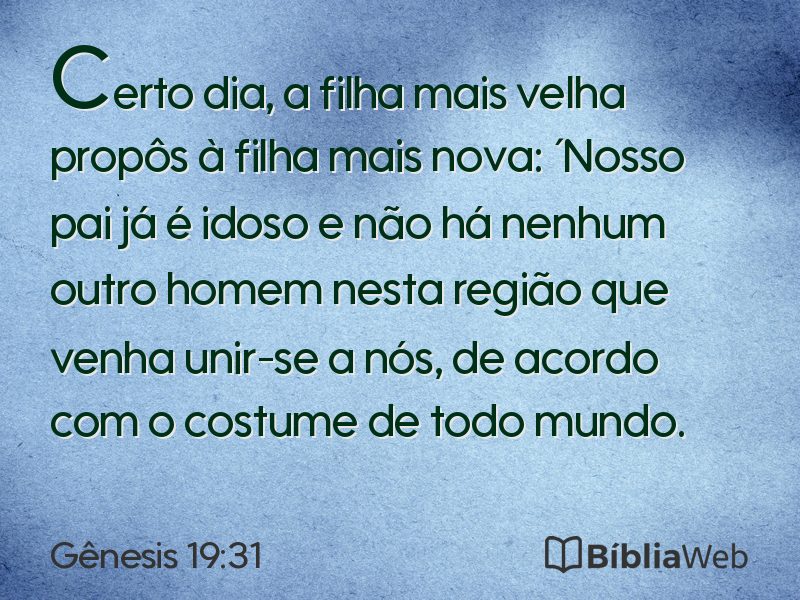 Gênesis 19:31 em imagem para compartilhar