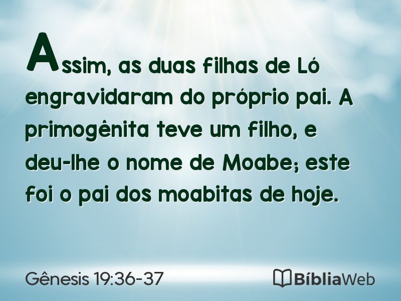 Gênesis 19:36-37 em imagem para compartilhar