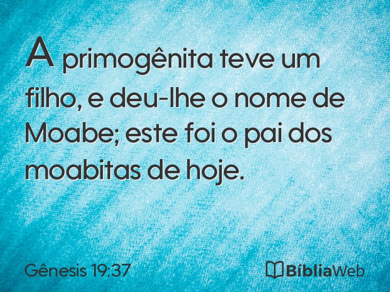 Gênesis 19:37 em imagem para compartilhar