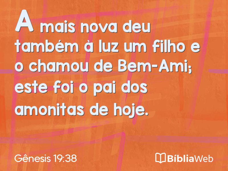 Gênesis 19:38 em imagem para compartilhar