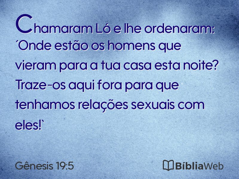 Gênesis 19:5 em imagem para compartilhar