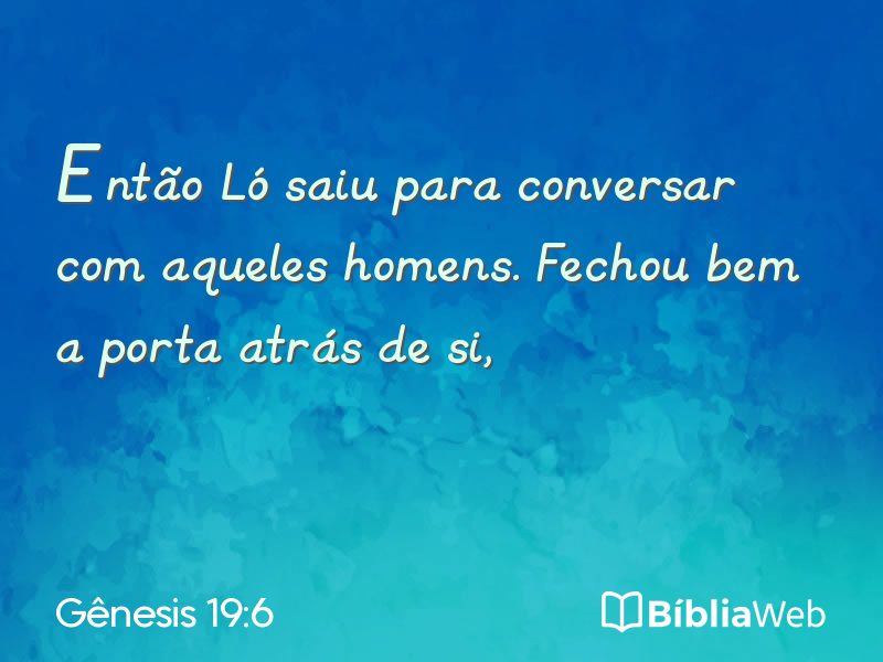 Gênesis 19:6 em imagem para compartilhar