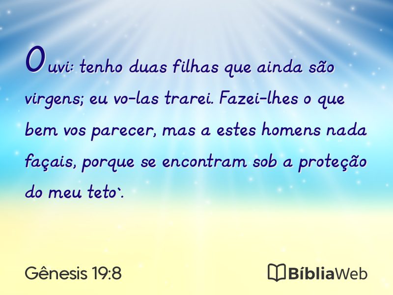 Gênesis 19:8 em imagem para compartilhar