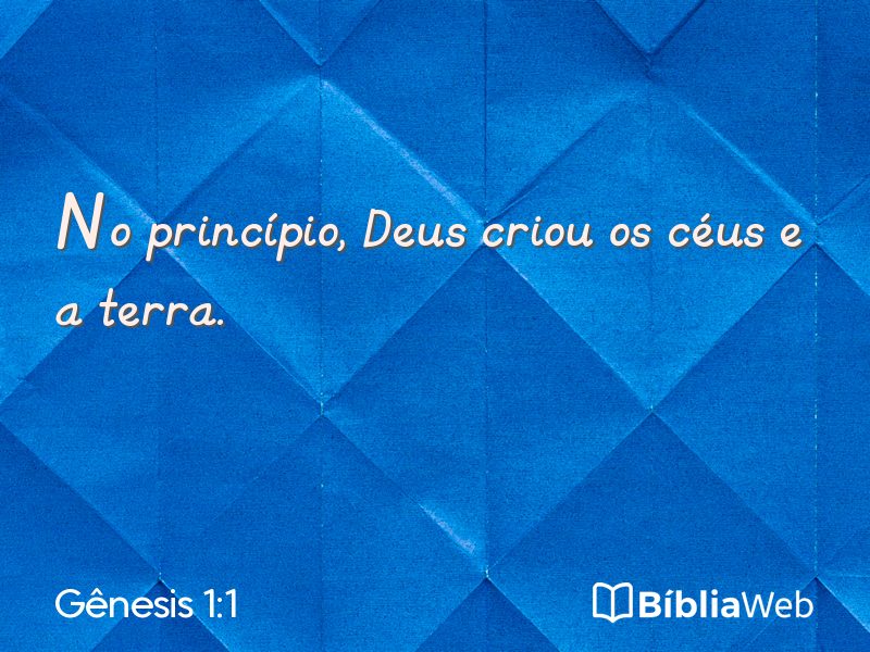 Gênesis 1:1 em imagem para compartilhar