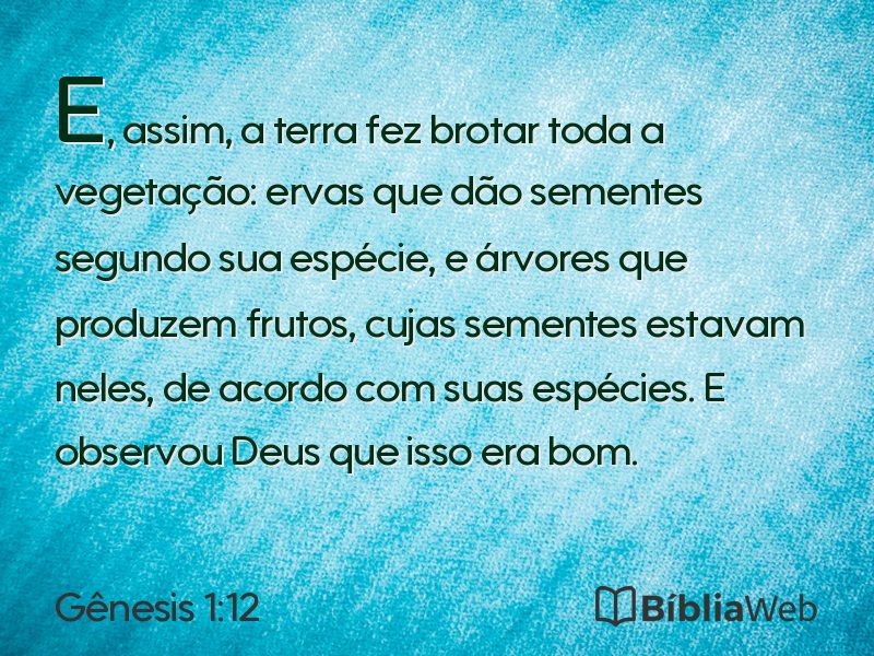 Gênesis 1:12 em imagem para compartilhar