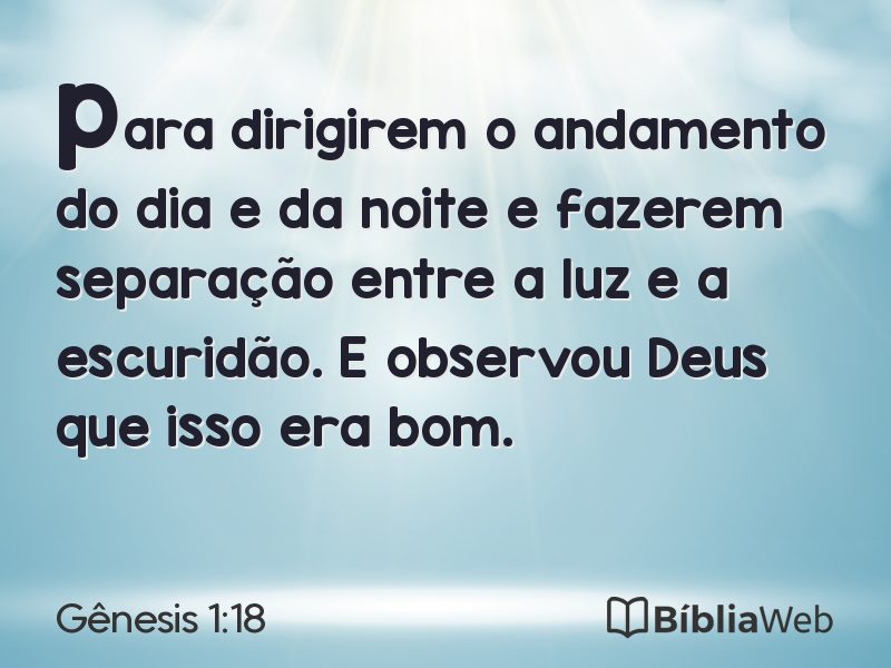 Gênesis 1:18 em imagem para compartilhar
