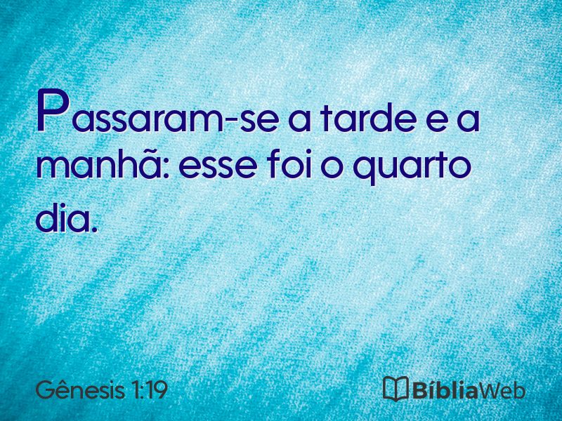 Gênesis 1:19 em imagem para compartilhar