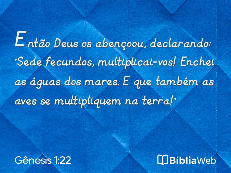 Gênesis 1:22 em imagem para compartilhar