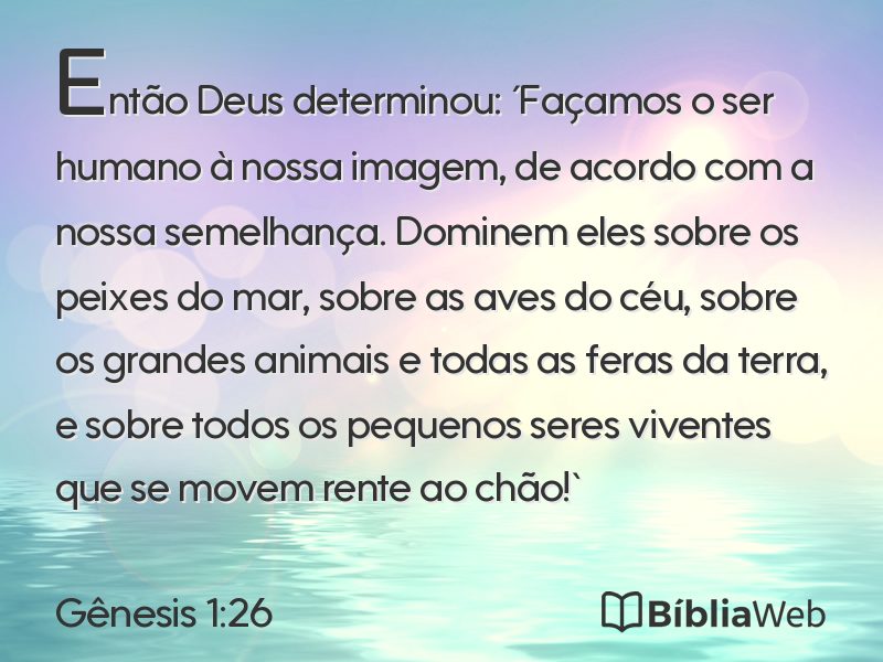 Gênesis 1:26 em imagem para compartilhar