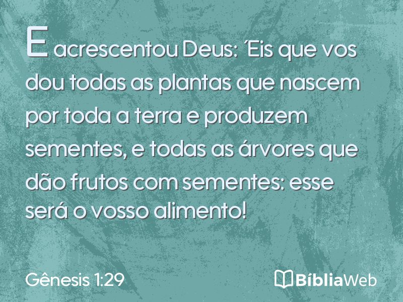 Gênesis 1:29 em imagem para compartilhar