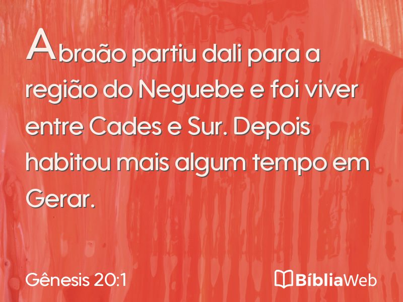 Gênesis 20:1 em imagem para compartilhar