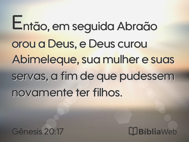 Gênesis 20:17 em imagem para compartilhar