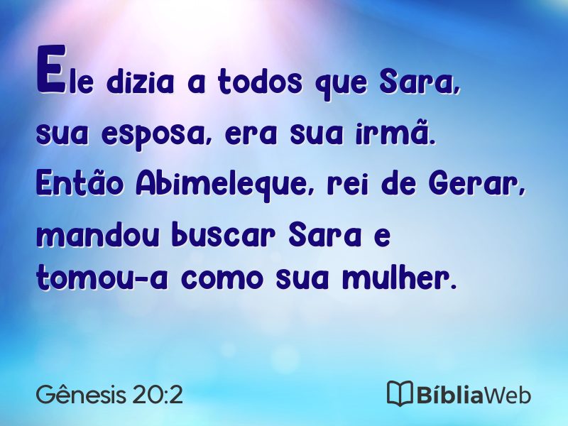Gênesis 20:2 em imagem para compartilhar