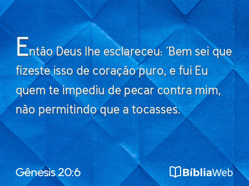 Gênesis 20:6 em imagem para compartilhar