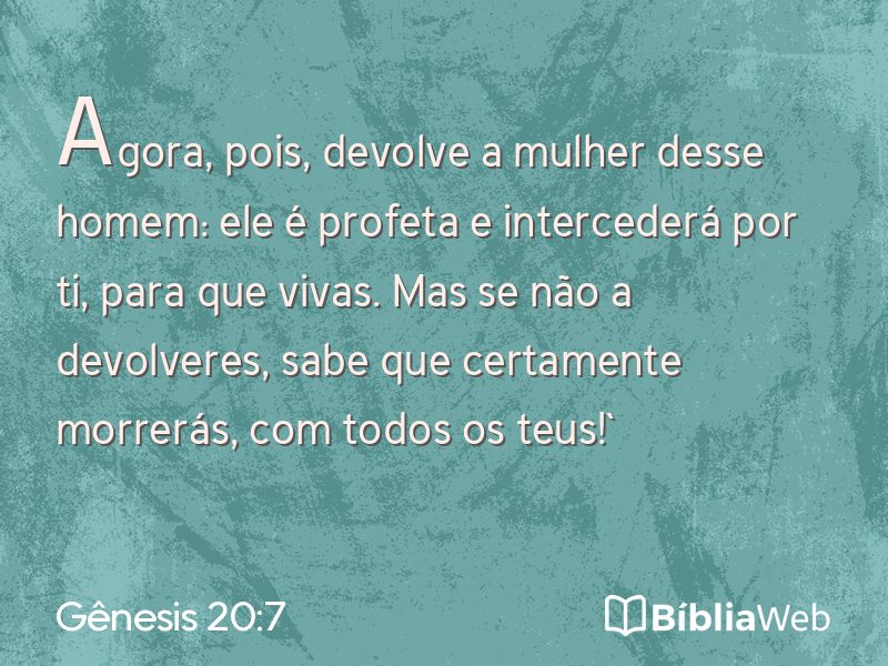 Gênesis 20:7 em imagem para compartilhar