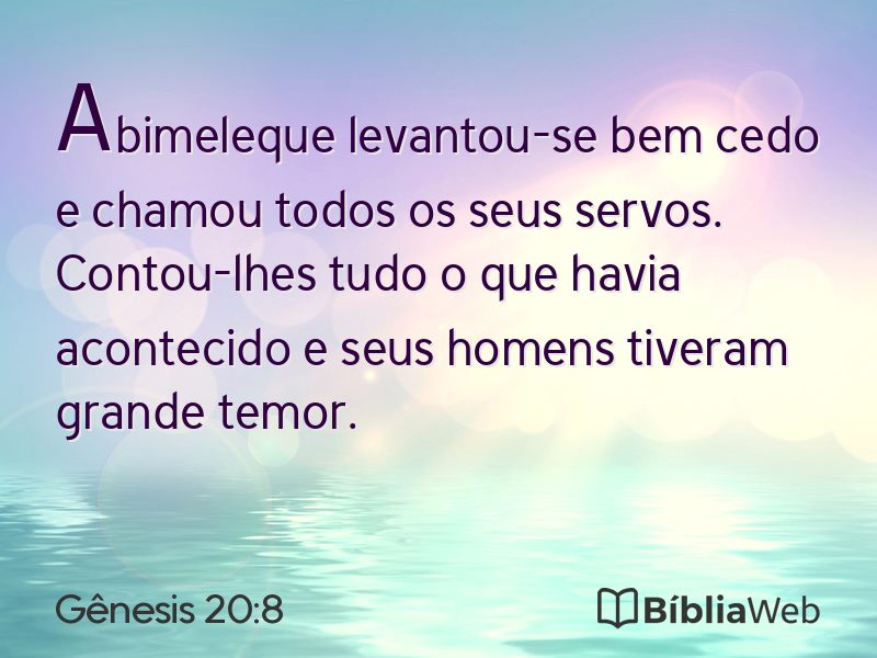 Gênesis 20:8 em imagem para compartilhar