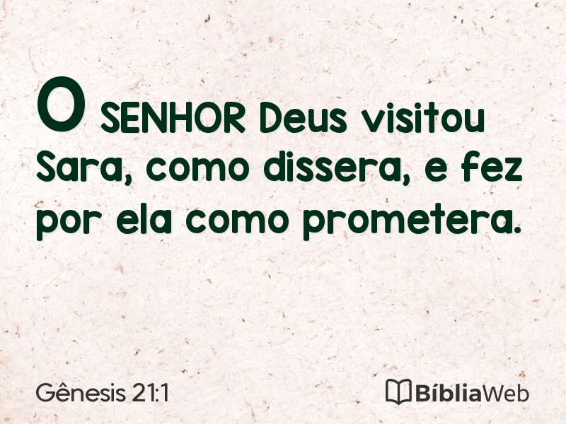 Gênesis 21:1 em imagem para compartilhar