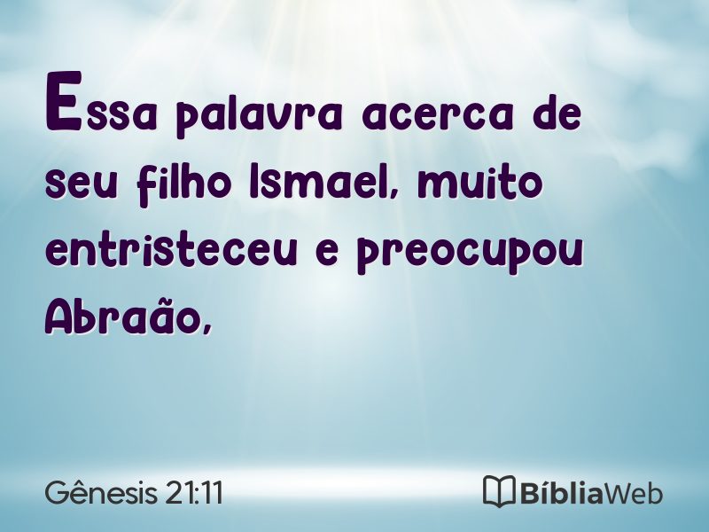 Gênesis 21:11 em imagem para compartilhar