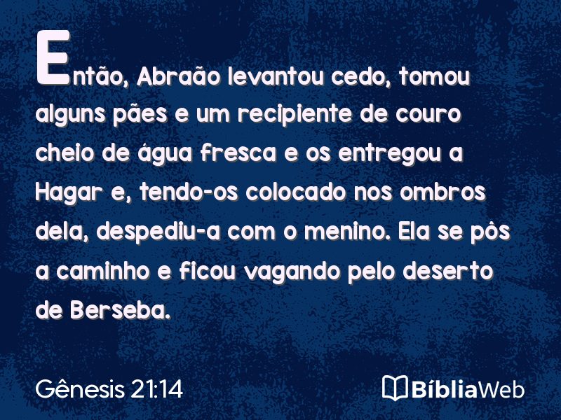 Gênesis 21:14 em imagem para compartilhar