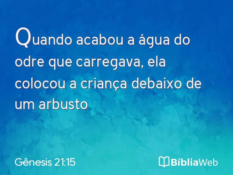 Gênesis 21:15 em imagem para compartilhar