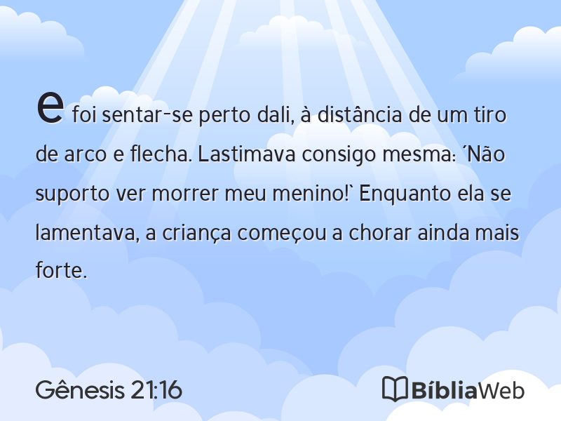 Gênesis 21:16 em imagem para compartilhar