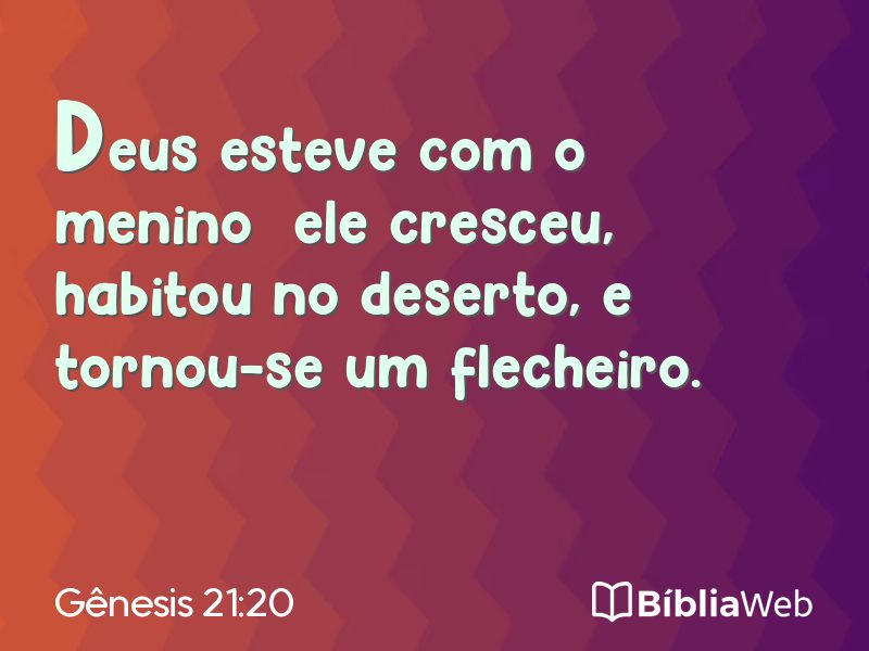 Gênesis 21:20 em imagem para compartilhar