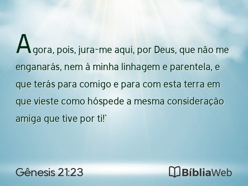 Gênesis 21:23 em imagem para compartilhar