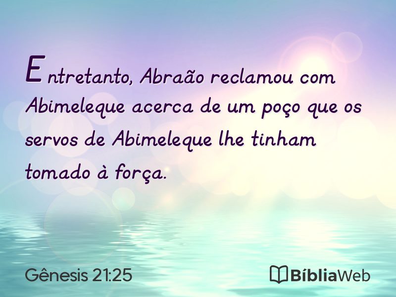 Gênesis 21:25 em imagem para compartilhar