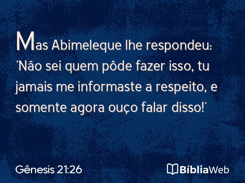 Gênesis 21:26 em imagem para compartilhar