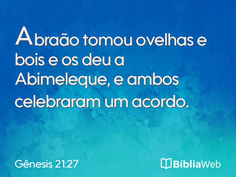 Gênesis 21:27 em imagem para compartilhar