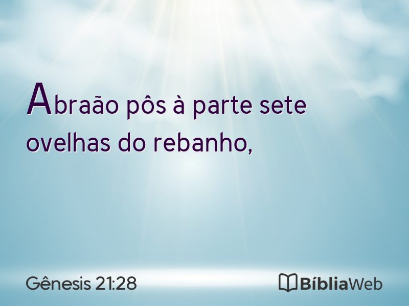 Gênesis 21:28 em imagem para compartilhar