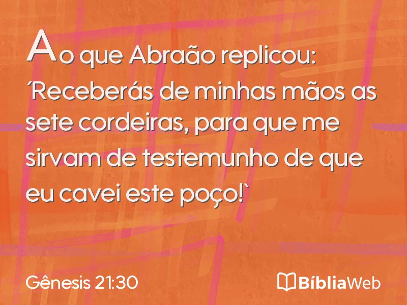 Gênesis 21:30 em imagem para compartilhar