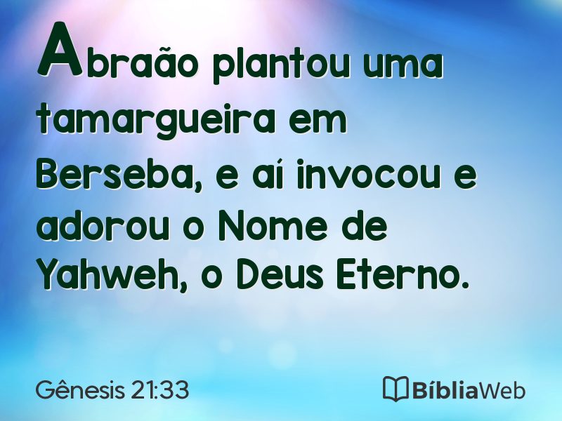 Gênesis 21:33 em imagem para compartilhar