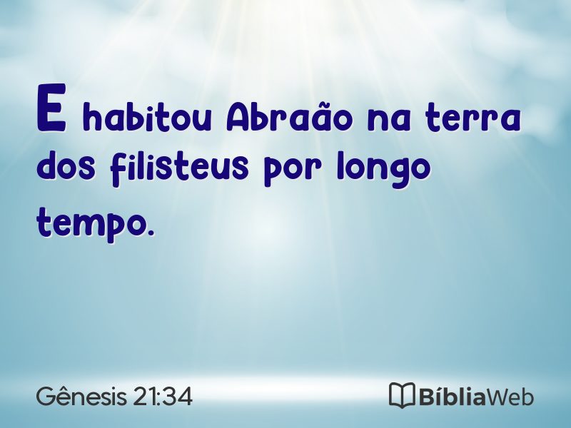 Gênesis 21:34 em imagem para compartilhar