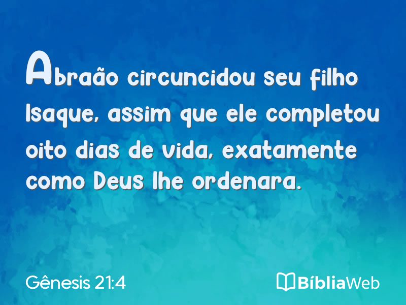 Gênesis 21:4 em imagem para compartilhar
