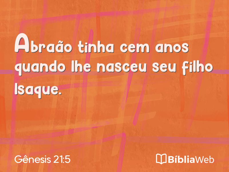Gênesis 21:5 em imagem para compartilhar