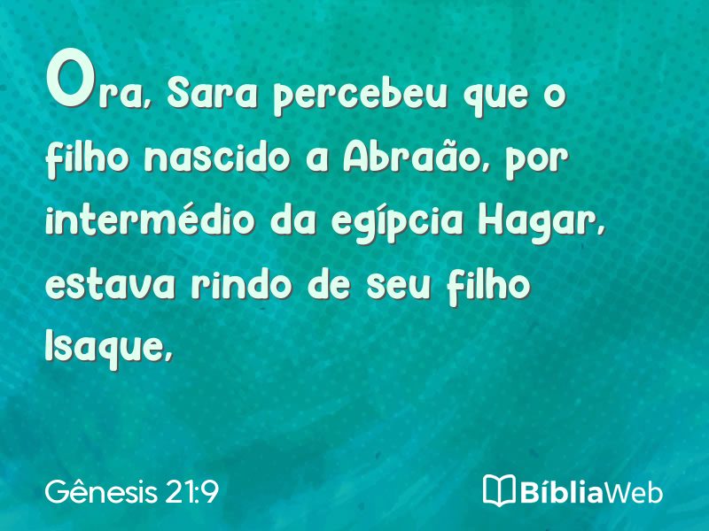 Gênesis 21:9 em imagem para compartilhar