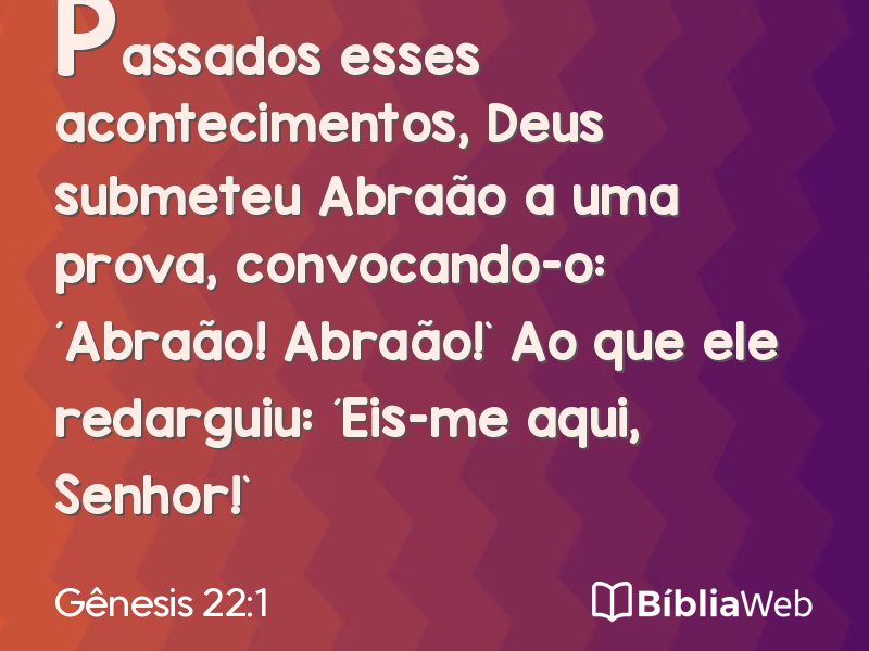 Gênesis 22:1 em imagem para compartilhar