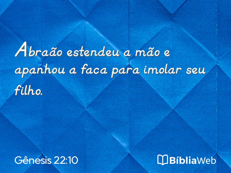 Gênesis 22:10 em imagem para compartilhar